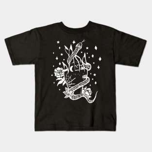 Witchy Snake Hand Goth Punk Alternative Art Kids T-Shirt